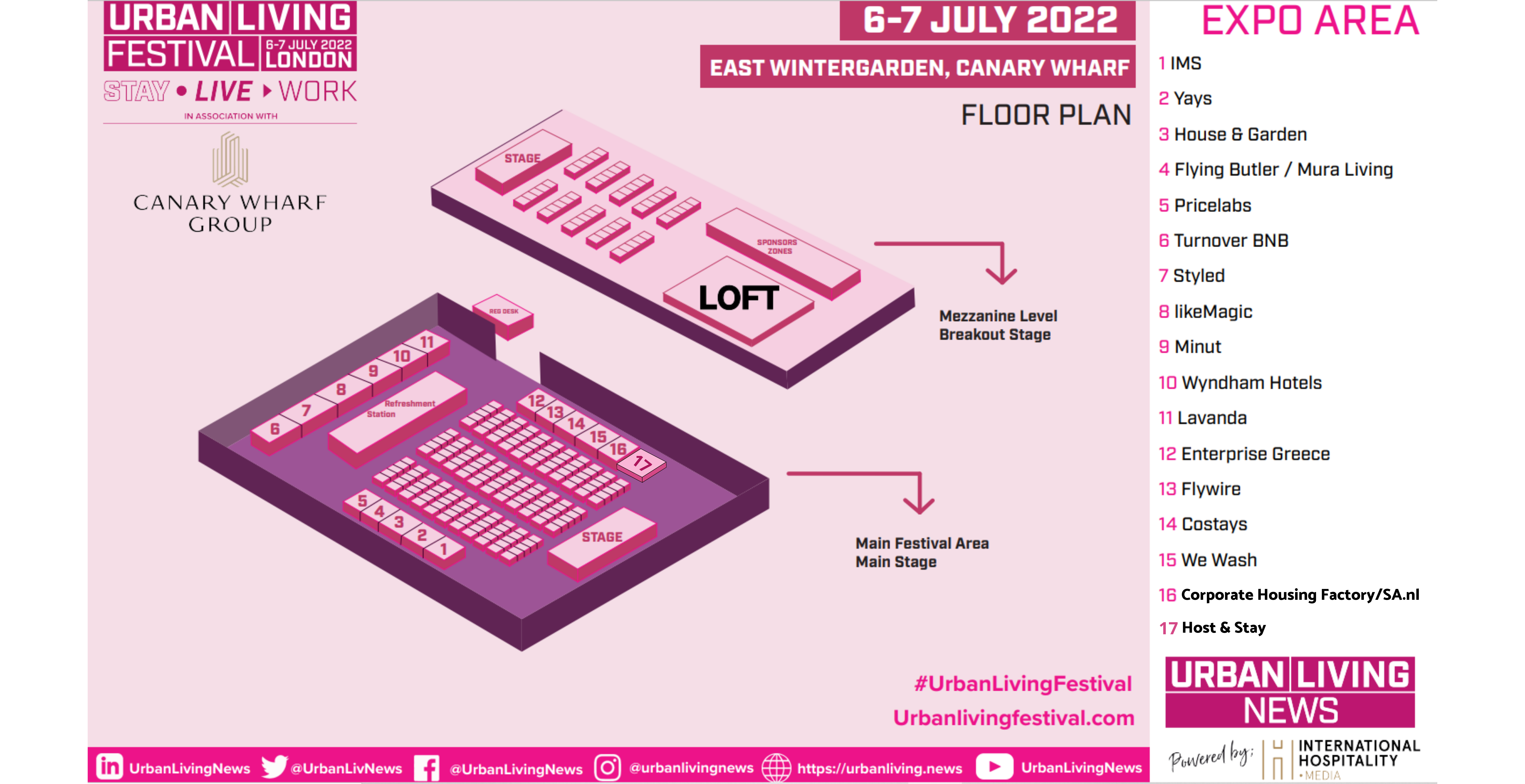 Urban Living Festival Floor Plan 2022