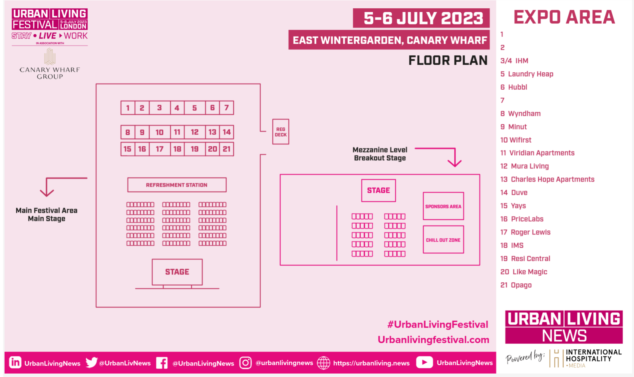 Urban Living Festival Floor Plan 2023